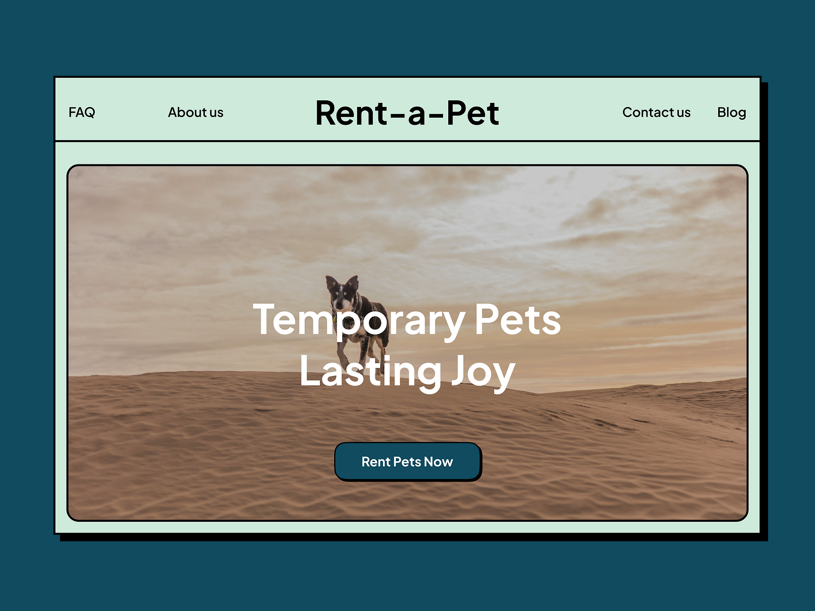 Rent-a-Pet HomePage by abid on Dribbble