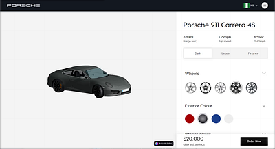 Car Product Page 3d animation auto rental car car rental car shop design e commerce interaction design motion graphics product page tesla ui ux