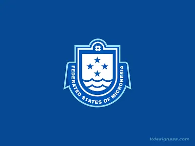 Federated States of Micronesia National Logo badge badge logo branding design federated states of micronesia football badge graphic design illustration micronesia national team logo sports design sports logo