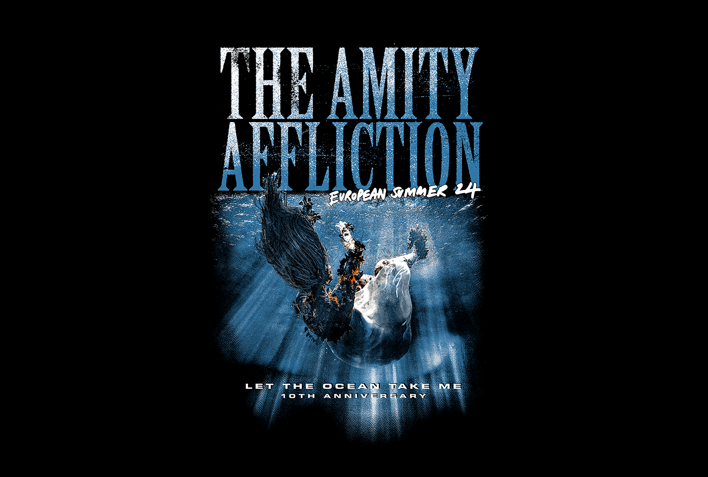 The Amity Affliction - European tour apparel band merch design euroupe graphic design merch metal metalcore music the amity affliction tour shirt