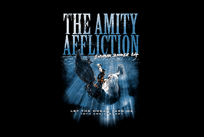 The Amity Affliction - European tour apparel band merch design euroupe graphic design merch metal metalcore music the amity affliction tour shirt