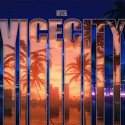 GTA ViceCity poster design graphic design