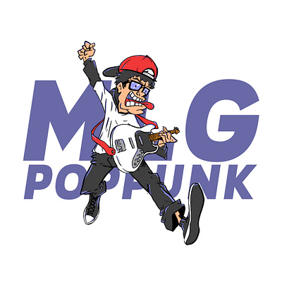 MLG POPPUNK animation artwork band branding design graphic design illustration logo punk ui