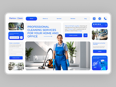 Home page design for a cleaning company branding cleaning cleaning company cleaning company landing page cleaning services cleaning web design concept design homepage landing page landing page design ui uiux ux web web design web site for a cleaning website