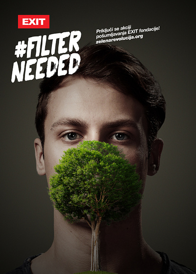 EXIT, planting trees awareness campaign, visual design proposal advertising art direction visual design