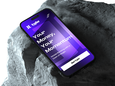 Mobile Banking with a Dash of Magic app bank branding design digital finance fintech gradient landing logo marketing momentum money page tech ui ui design uiux ux