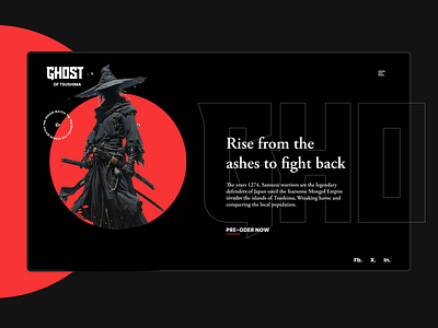 Ghost of Tsushima... Design Exploration. branding design graphic design illustration typography ui