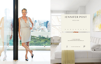 Jennifer Post Design branding business card card elegant interior design logo luxury minimalism real estate