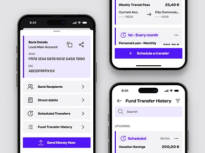 Schedule a Transfer app bank banking design digital finance fintech money neo regular schedule tech transaction transfer ui ui design uiux ux