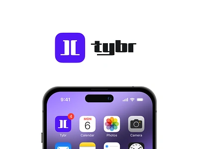 Tybr App Logo app bank banking branding design digital finance fintech innovation ios iphone logo money pillar tech ui ui design uiux ux