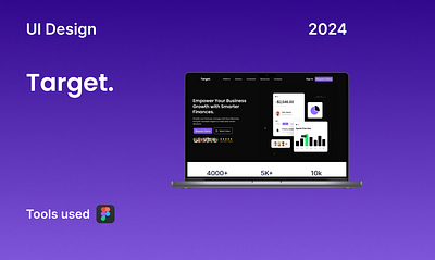 Target (Fintech Landing page) design ui