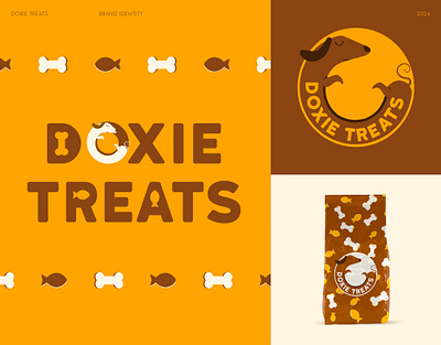 Doxie Treats - Brand Identity advertising brand brand identity branding colour palette dachshund dog doxie graphic design graphic designer identity logo logo design logotype pet pet brand pet food treat typography visual identity