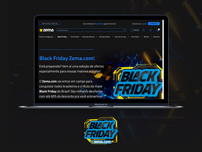 LP ZEMA, Black Friday 2022 ecommerce landing page logo ui