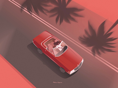 Sunset 2danimation adobeillustrator aftereffects animation artwork car illustration riding road sunset vectorart vectorillustration