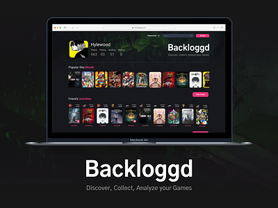 Backloggd - UI Interface ui interface