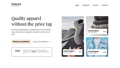 Fauxica apparel clothing ui