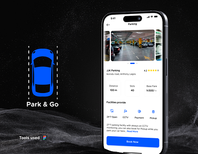 Car Park app design ui ux