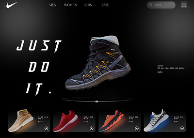 Nike Sports Shoes: Just Do It! graphic design ui