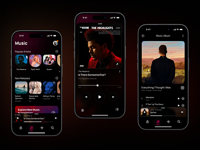 Audio app concept app music ui