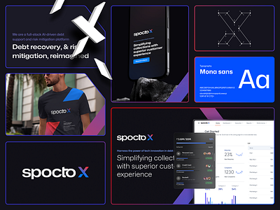 SpoctoX - Branding, visual identity, corporate brand design app design blue brand design branding clothing design debt collection design system graphics design illustration logo logo design mobile designs mockup product design spoctox typography ui and ux visual identity website x logo