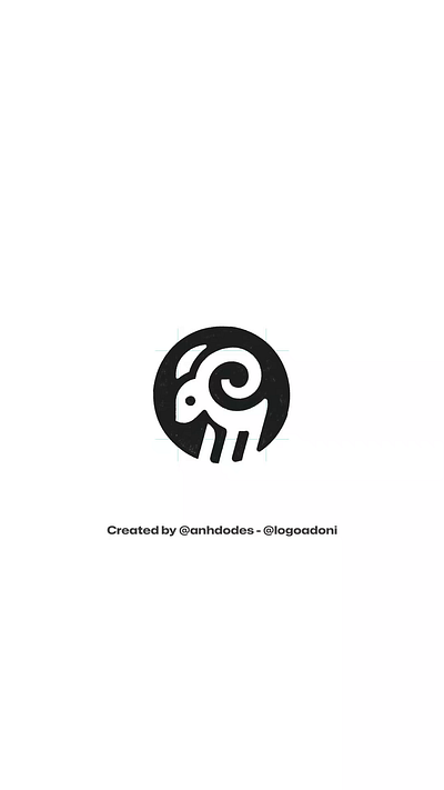 Little bighorn sheep ready-made logo for sale anhdodes branding design illustration logo logo design logo designer logodesign minimalist logo minimalist logo design