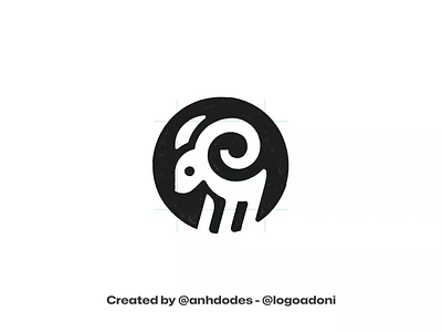 Little bighorn sheep ready-made logo for sale anhdodes branding design illustration logo logo design logo designer logodesign minimalist logo minimalist logo design