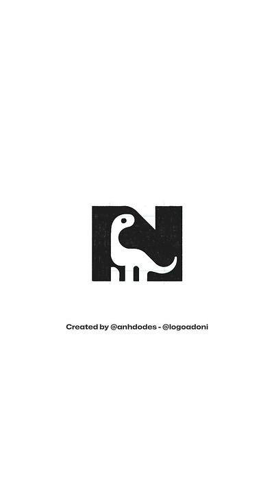 Modern letter N dinosaur ready-made logo logomark for sale anhdodes branding design illustration logo logo design logo designer logodesign minimalist logo minimalist logo design