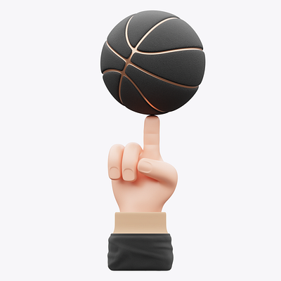 Gestures 3D Hand & Mockup Builder #2 3d 3d icons 3d illustration basketball clean icons icons pack minimal mockups sports web