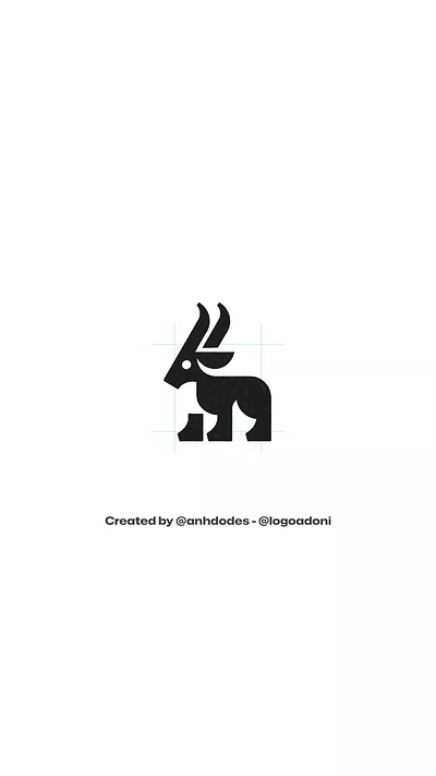 little modern goat ready-made logo for sale anhdodes branding design illustration logo logo design logo designer logodesign minimalist logo minimalist logo design