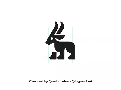 little modern goat ready-made logo for sale anhdodes branding design illustration logo logo design logo designer logodesign minimalist logo minimalist logo design