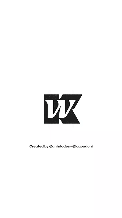 WK KW monogram typography ready-made logo logomark for sale anhdodes branding design illustration logo logo design logo designer logodesign minimalist logo minimalist logo design