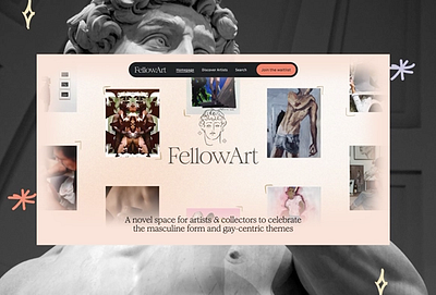 Fellow Art - Landing Page art artists artsy ecom fellow galery instalments landing shop store