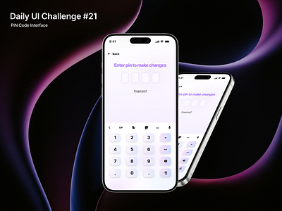 PIN Code interface design product design ui ux
