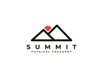 Minimal Mountain logo minimal mordern mountain summit thraphy mountain