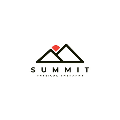 Minimal Mountain logo minimal mordern mountain summit thraphy mountain