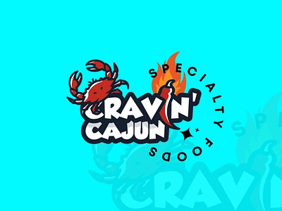 Minimal Logo cajun cravin food logo mascot mordern