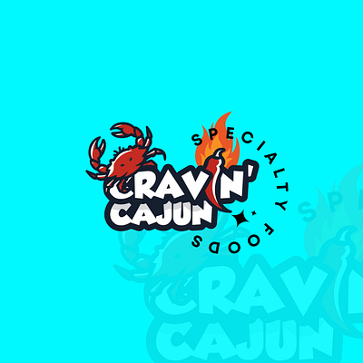 Minimal Logo cajun cravin food logo mascot mordern