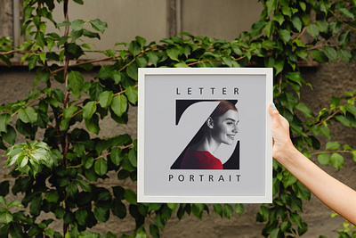 Letter Portrait Photoshop adobe photosop branding design graphic design letter portrait poster design text masking