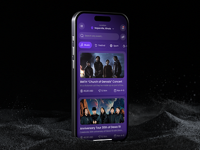Musyix - Event Mobile App app app design booking concert event event app events mobile mobile app mobile design music schedule ticket ui ui design uiux ux