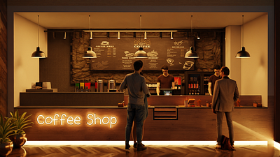 3D Coffee Shop Interior Design in Blender 3dmodeling 3drendering artstation blender blenderartist cafe cgi characterdesign coffee coffee machine coffee shop coffeeshopdesign creativedesign electronics exterior furniture interior interiordesign realistic