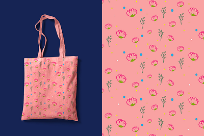 Pattern design grapghic design illustrator patterndesign totebag