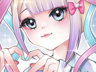 Kangel - NSO anime character design digital art illustration kangel needy streamer overload