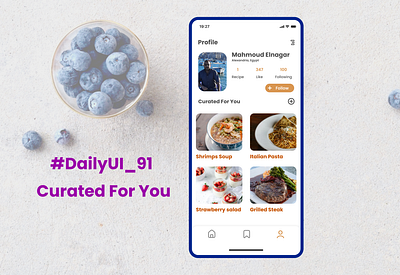 #DailyUI - #091 - Curated For You graphic design ui