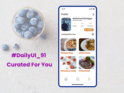 #DailyUI - #091 - Curated For You graphic design ui