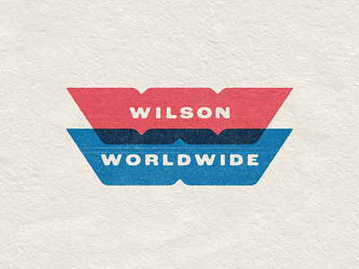 Wilson Worldwide • Production Company Logo Concept branding concept design graphic design grunge logo paper pass print production screen printing texture vector