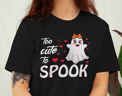 Boo Tiful Ghost || Too Cute To Spoke Tshirt design boo branding clothing cute design designs free mockup graphic design halloween halloween shirt illustration logo print spooky t shirt design