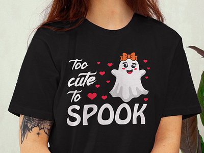 Boo Tiful Ghost || Too Cute To Spoke Tshirt design boo branding clothing cute design designs free mockup graphic design halloween halloween shirt illustration logo print spooky t shirt design