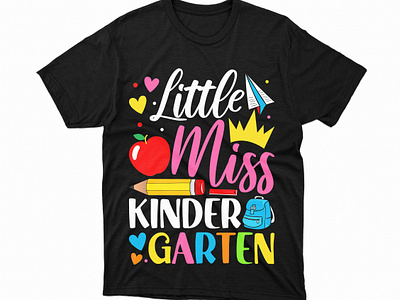 Little miss Kindergarten T-shirt amazon t shirt bulk t shirt first day of school kindergarten kindergarten t shirt pre school print on demand school t shirt t shirt t shirt business t shirt design t shirts tshirt tshirtdesign tshirts typography usa t shirt