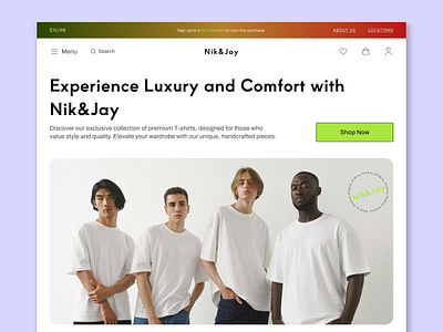 Nik&Jay Landing Page 3d animation branding graphic design logo motion graphics ui