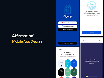 Case Study: Affirmation - A Motivational Quote App animation app calendar collaboration designsystem illustration mail marketing meeting mobile mobileapp privacy product productdesign security teamchat uicomponents uielements webdesign whiteboard